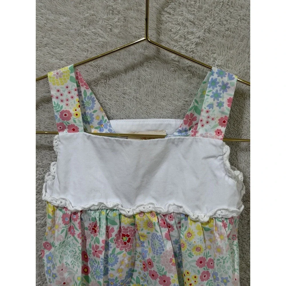 The Beaufort Bonnet Company Bitsy Bubble Meadow Romper 6-12 Month Baby Girl TBBC